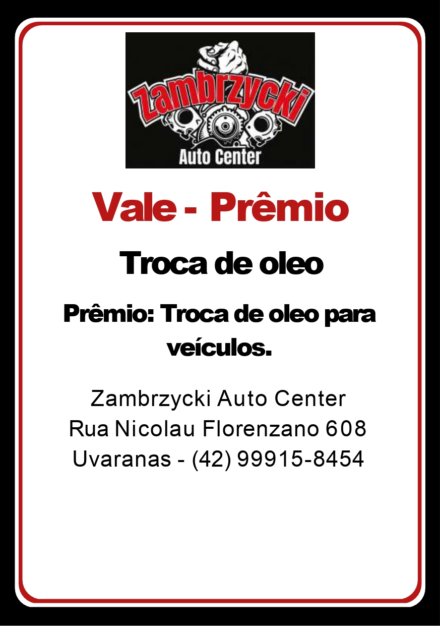 Rifa para Troca de Oleo